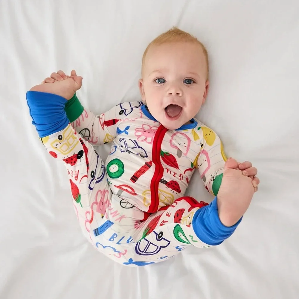 Little Sleepies “Coloring Crew” Zippy 6-12 - Picture 5 of 7